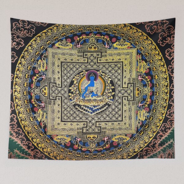 Item preview, Rose Gold Amoghasiddhi Thangka Mandala designed and sold by GuyBlank.