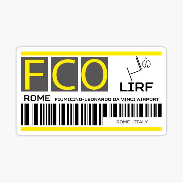 Destination Rome Airport Sticker