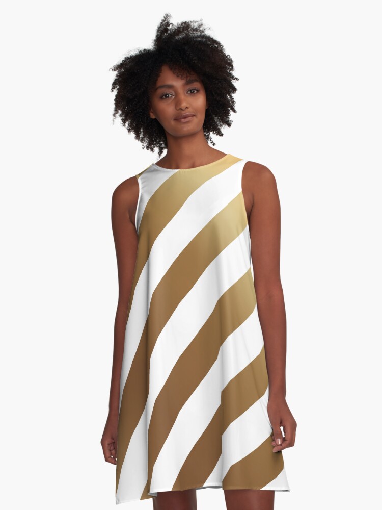 Black and 2025 gold striped dress