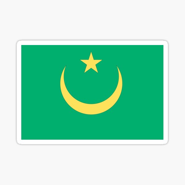 Mauritania Flag Sticker