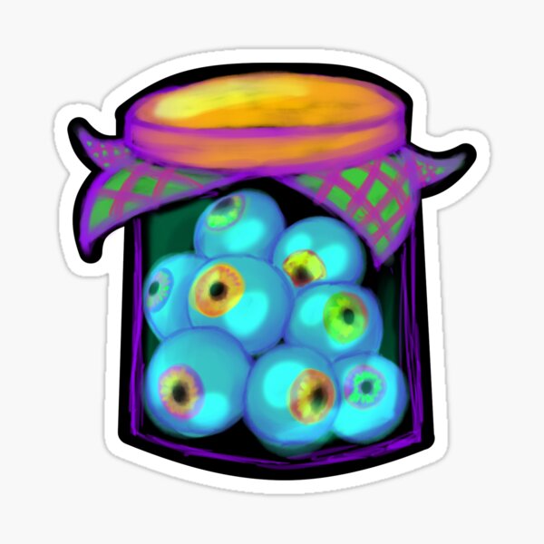 Jar of Eyeballs Sticker