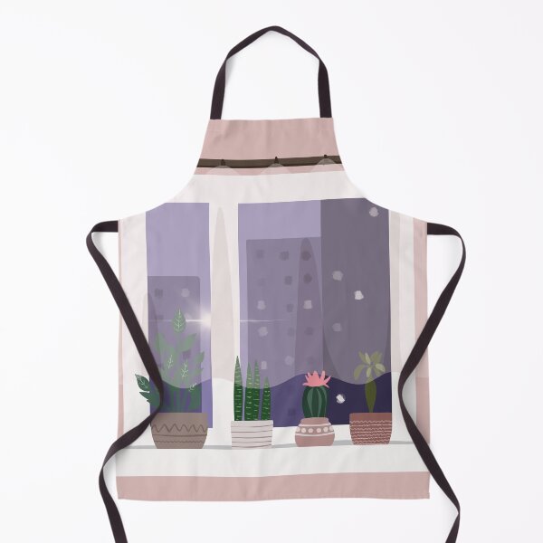 Item preview, Window with flowers and a view of the city designed and sold by Aksena.