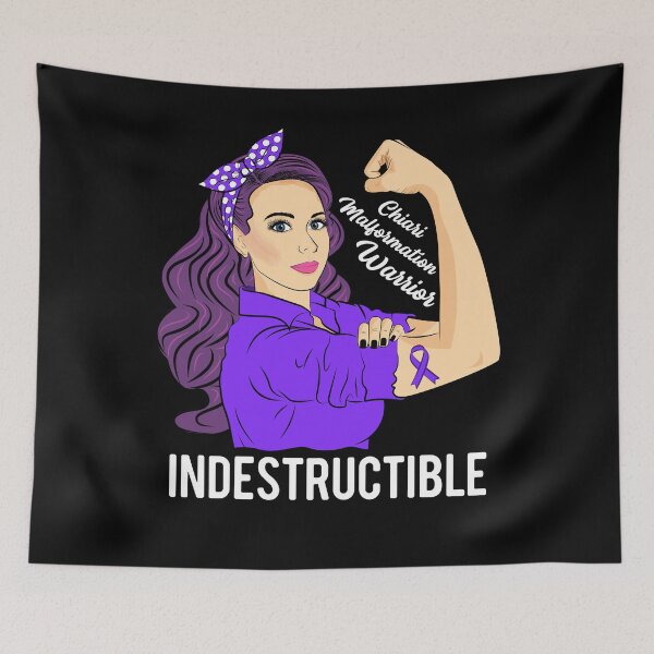 Item preview, Chiari Malformation Warrior Indestructible Awareness Support designed and sold by ZNOVANNA.