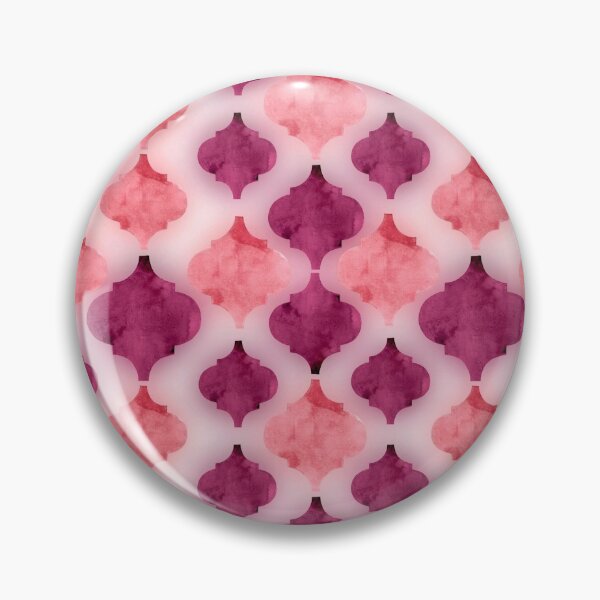 Item preview, Marbled quatrefoil pattern in shades of pink and magenta  designed and sold by Bonheurem.