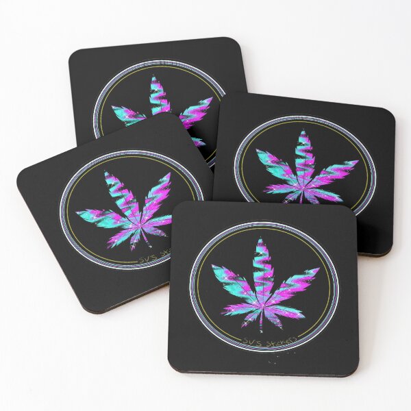 Item preview, Trippy pink leaf ~ stoner stickers designed and sold by Khó.