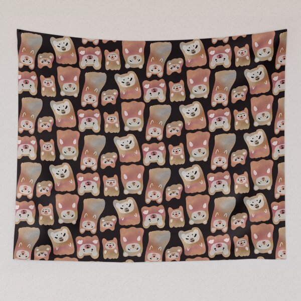 Item preview, Gummy Bears Ghosts - Cute Pink and Orange Cartoon  designed and sold by TheRainbowRoom.