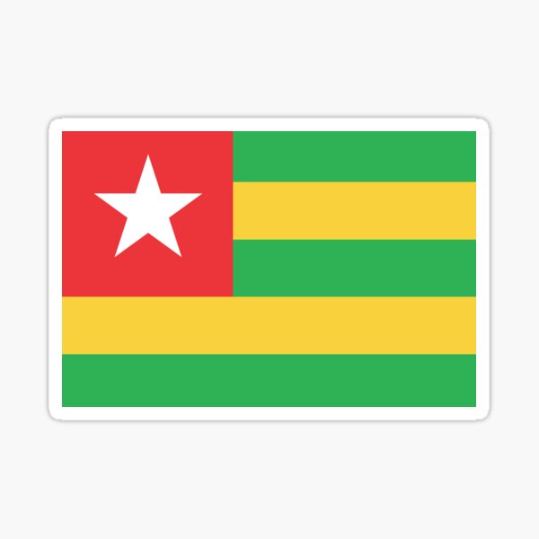 Togo Flag Sticker