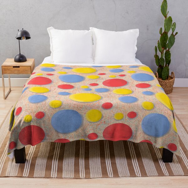 Item preview, Bright geometric ellipses on hessian hatched background designed and sold by sueshorman.