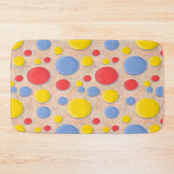 Item preview, Bright geometric ellipses on hessian hatched background designed and sold by sueshormanart.