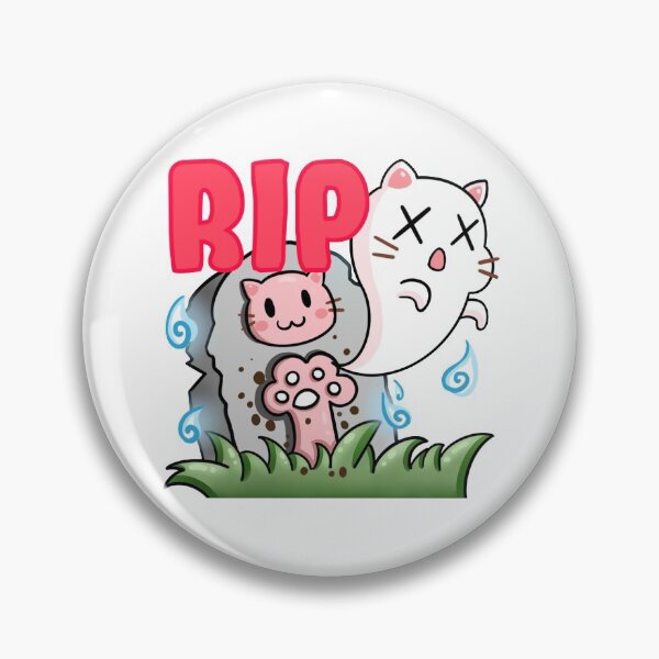Item preview, RIP Kitty With Text | Cat Emote | Pink Cat | Matching Couple Shirt designed and sold by HuggyandKiss.