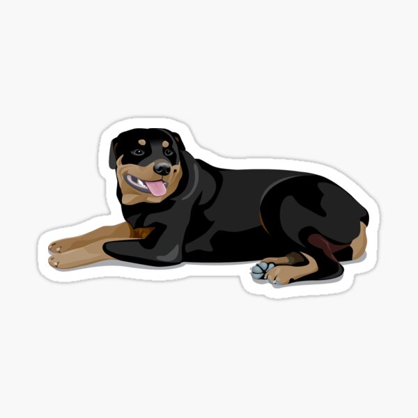 Cute Rottweiler dog Sticker
