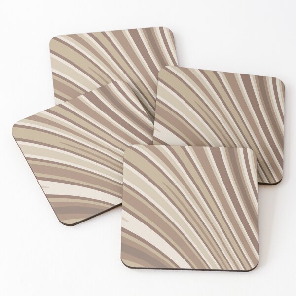Item preview, Beige and Brown Neutral Tones Modern Abstract Curved Stripes designed and sold by patternsoup.