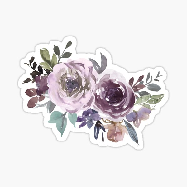 Ornamental pattern with purple Vol.1 Sticker