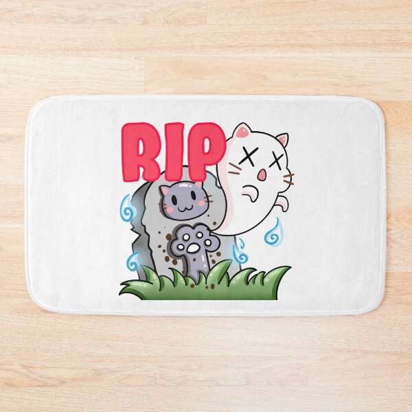 Item preview, RIP Kitty With Text | Cat Emote | Grey Cat | Matching Couple Shirt designed and sold by HuggyandKiss.