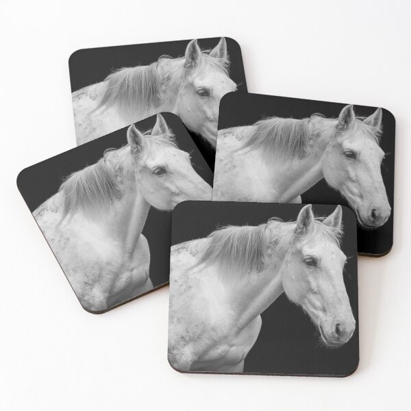 Item preview, Lusitano horse portrait in black and white. Cute and friendly looking animal. designed and sold by AylaHarbich.