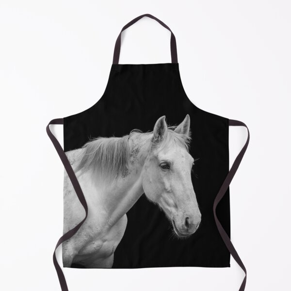 Item preview, Lusitano horse portrait in black and white. Cute and friendly looking animal. designed and sold by AylaHarbich.