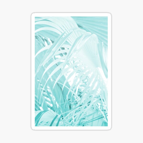 Vista previa del artículo con la obra «Hoja de palmera de abanico turquesa suave # 1 #tropical #wall #decor #art», diseñado y vendido por Anita's & Bella's Art.
