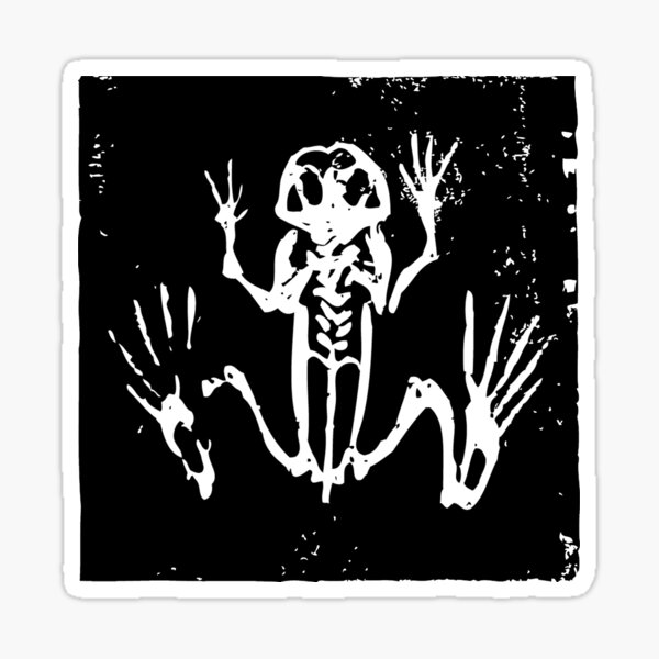 Frog Skeleton Sticker