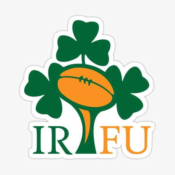 Van Irish Flag oval Decal Sticker Car Laptop suit case Rugby ball 6 nations 