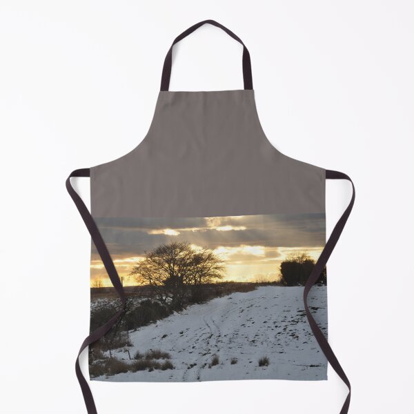 Item preview, Scottish winter, scotland in the winter, country side snow with peach sky and sunlight breaking through. designed and sold by Izzy83.