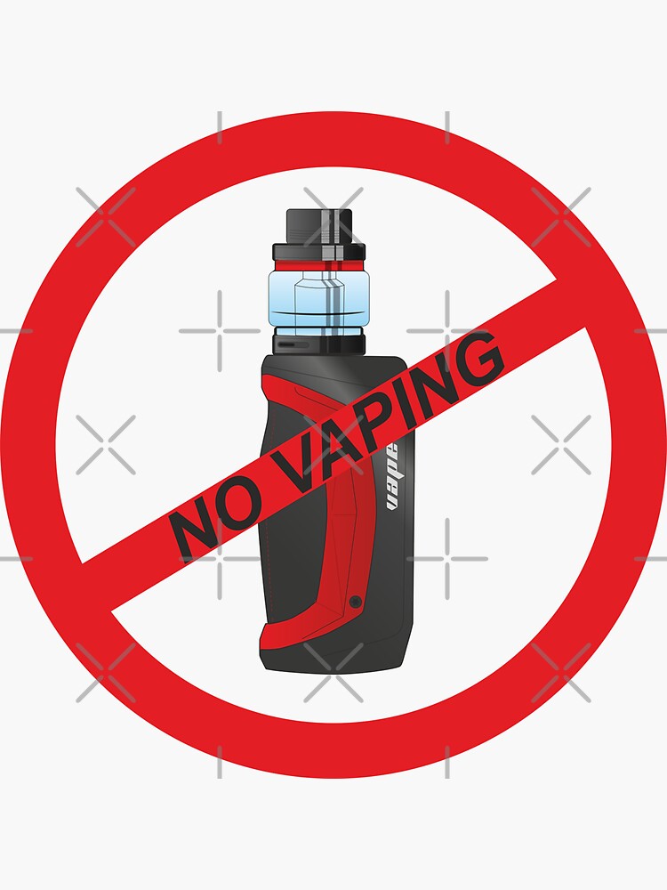 No Vaping sign" Sticker for Sale by TheMikis | Redbubble