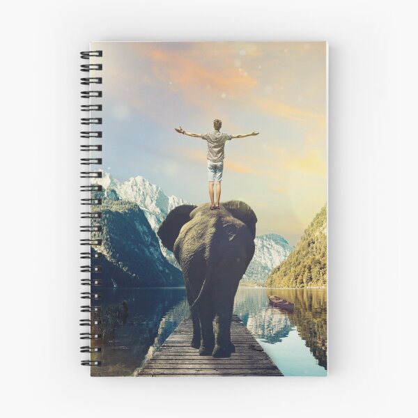 Item preview, Hombre de pie sobre la espalda de un elefante designed and sold by LydiaHDesigns.