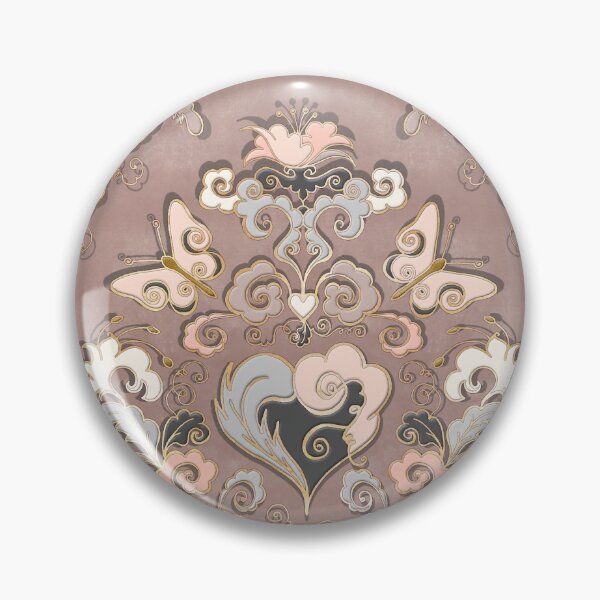 Item preview, Pastel Heart-Damask on rose designed and sold by pearlposition.