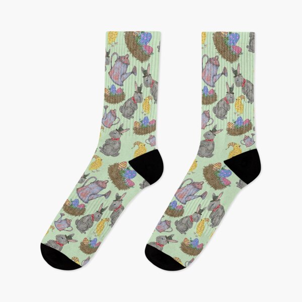 Item preview, Seamless pattern. Easter. Rabbit, eggs, chicken and watering can.  designed and sold by Yovin11.