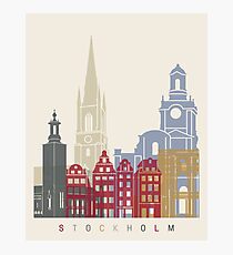 Stockholm Skyline Poster Fotodruck