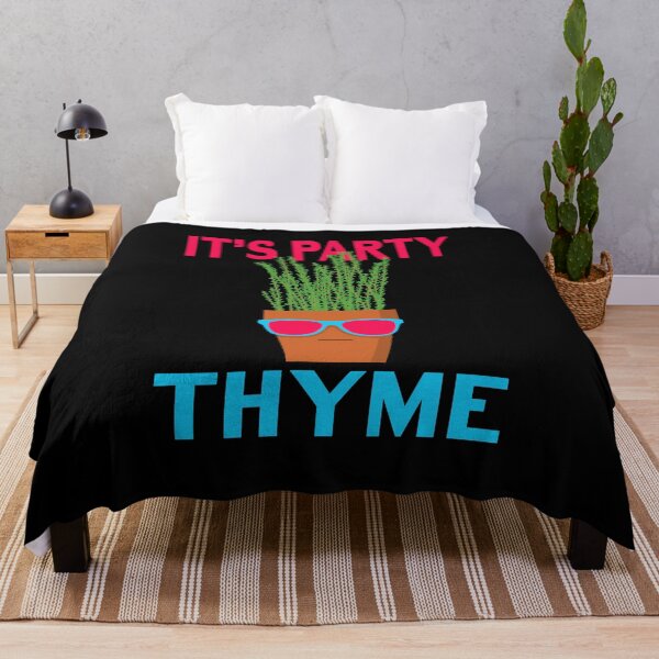 Item preview, It's Party Thyme Funny Pun Cute Humor Festival Party Slogan designed and sold by sillyquestions.