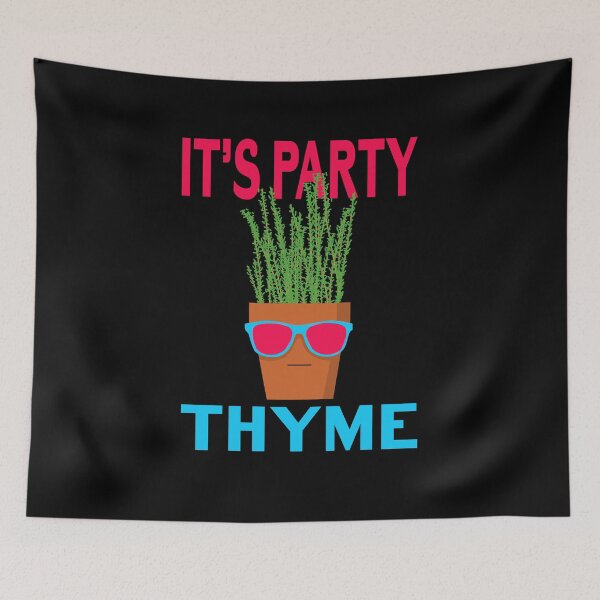 Item preview, It's Party Thyme Funny Pun Cute Humor Festival Party Slogan designed and sold by sillyquestions.