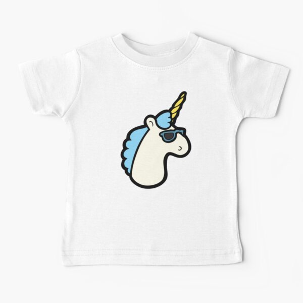 Unicorns Are Cool Pattern - Blue Baby T-Shirt