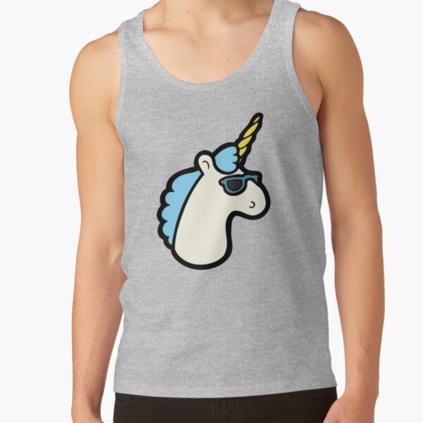 Unicorns Are Cool Pattern - Blue Tank Top