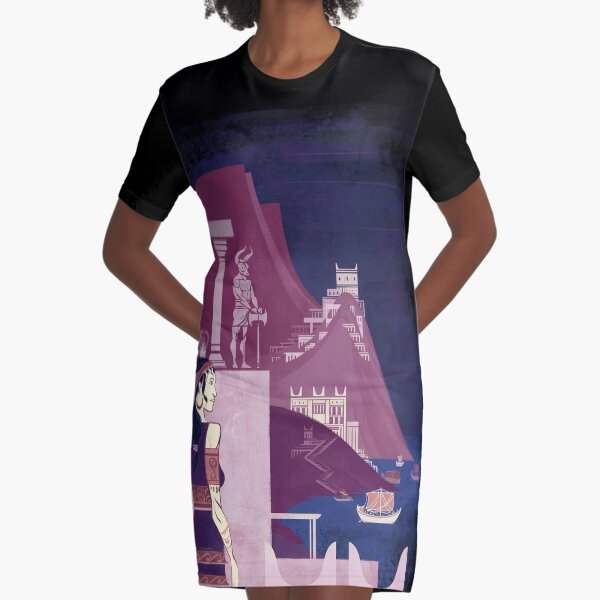 Minoan Civilization - Minotaur - Cretan Bronze Age History Graphic T-Shirt Dress