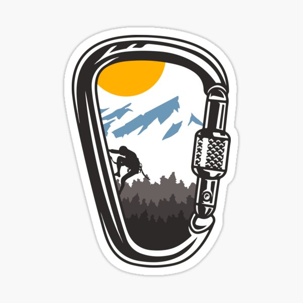 Climbing in the Mountains Sticker