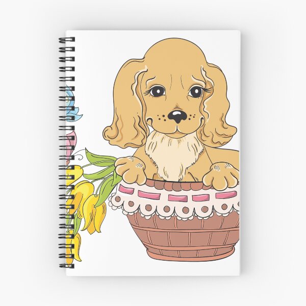 Item preview, Dog in flower basket designed and sold by mishamisha.