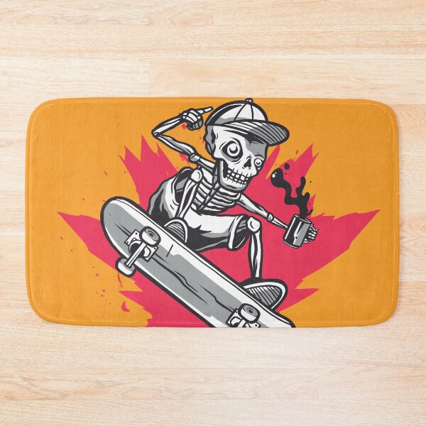 Item preview, Skeleton Skateboarder with Cup of Coffee designed and sold by SLAG-Creative.