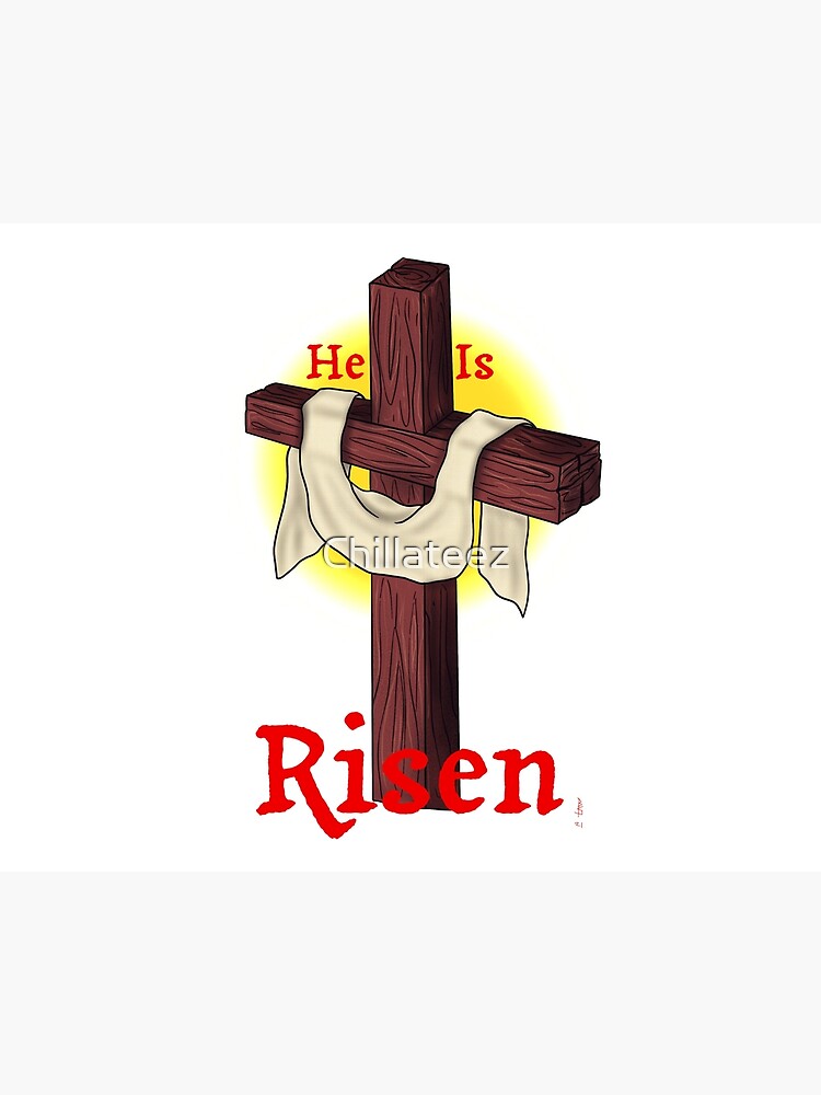 He Is Risen Wooden Cross