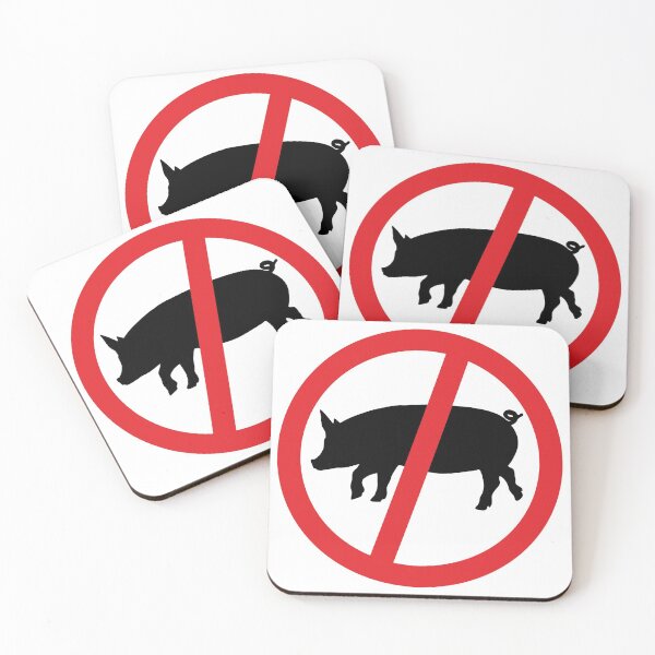 Item preview, Forbidden for Pigs sign designed and sold by ProhibitionStickers.