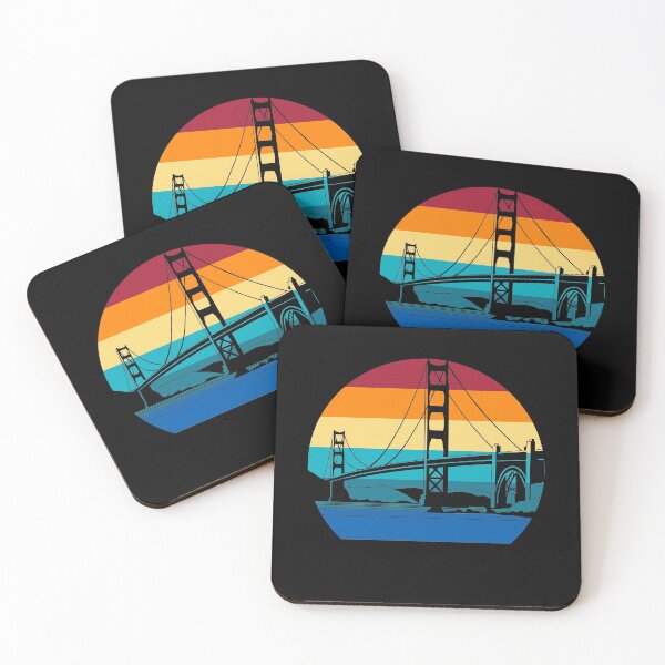 Item preview, Golden Gate Bridge Realistic Vintage Sunset designed and sold by liftdesign.