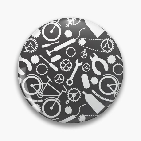Item preview, White Bicycle tools on dark gray background designed and sold by shushunya13.