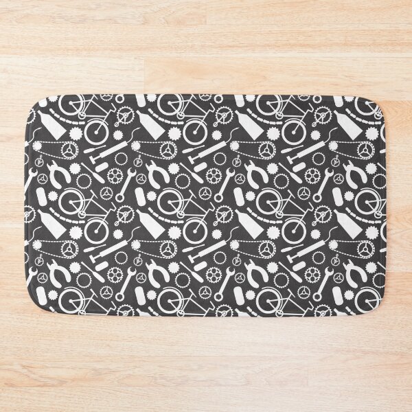 Item preview, White Bicycle tools on dark gray background designed and sold by shushunya13.