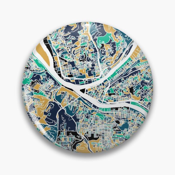 Item preview, Pittsburgh Map, Map of Pittsburgh Pennsylvania designed and sold by MosaicMaps.