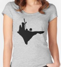Flying windmill silhouette Women's Fitted Scoop T-Shirt