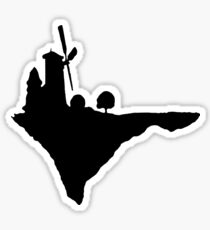 Flying windmill silhouette Sticker