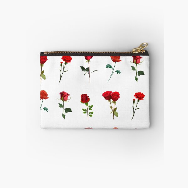 Item preview, Red Flowers Set, Flower with green leaves and stem designed and sold by amersoliman.