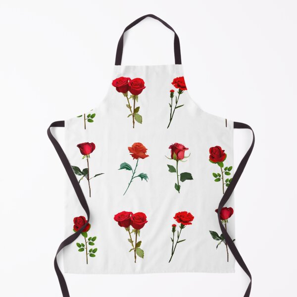 Item preview, Red Flowers Set, Flower with green leaves and stem designed and sold by amersoliman.