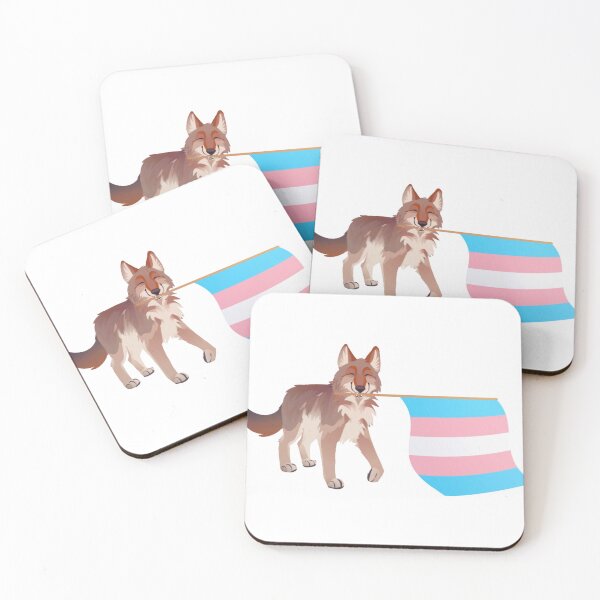 Item preview, coyote transgender pride - canis laTRANS designed and sold by paintedpaw-cat.