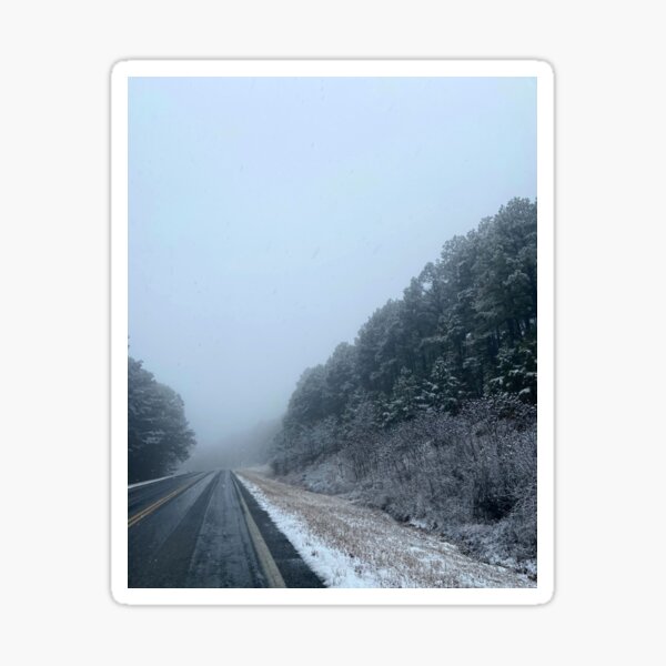 Snow Road Sticker
