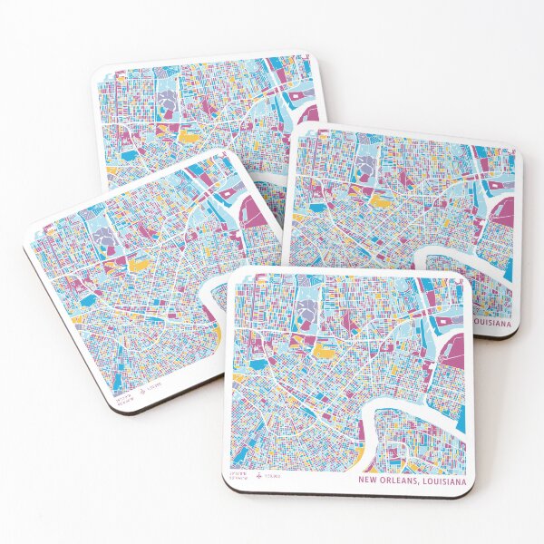 Item preview, New Orleans Map, Map of New Orleans Louisiana designed and sold by MosaicMaps.